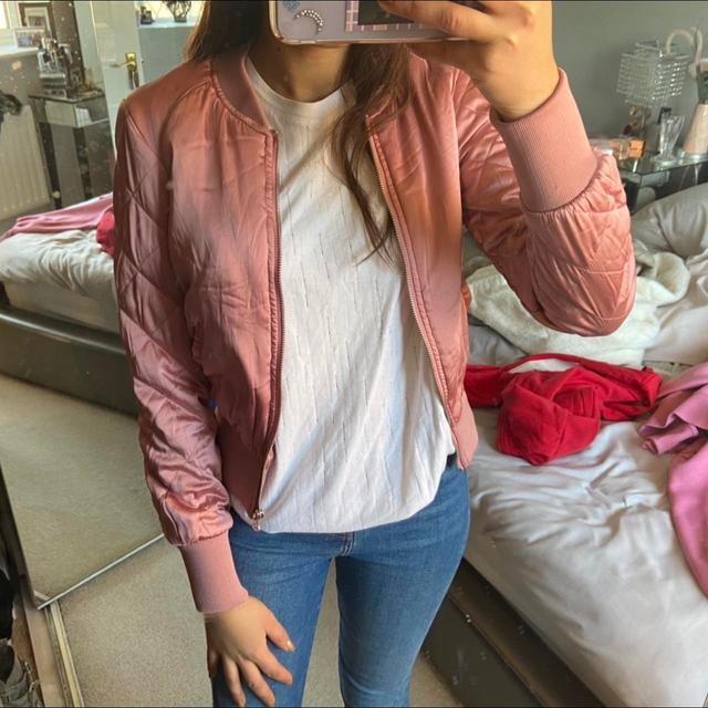 H&M Women's Bomber Jacket - Pink - UK 6 on Productcaster.