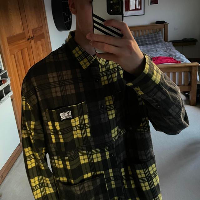 Reclaimed Vintage Men's Shirt - Black/Yellow - L on Productcaster.