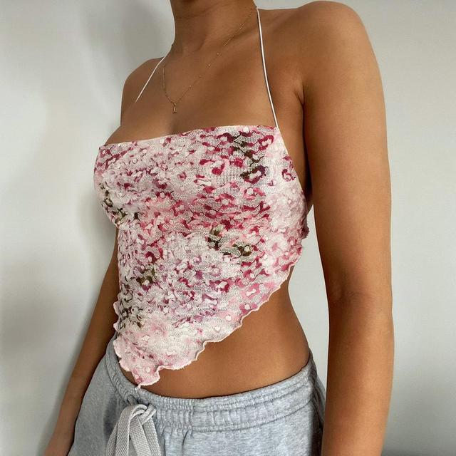 Handmade Women's Crop top - Pink - L on Productcaster.