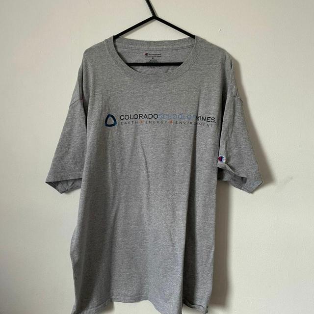 Champion Men's T-shirt - Grey/Blue - XL on Productcaster.