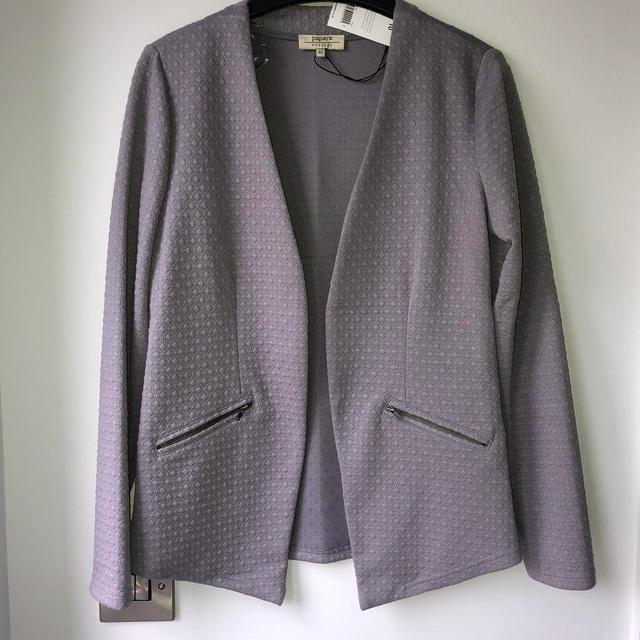 Papaya Women's Blazer Jacket - Grey - UK 10 on Productcaster.