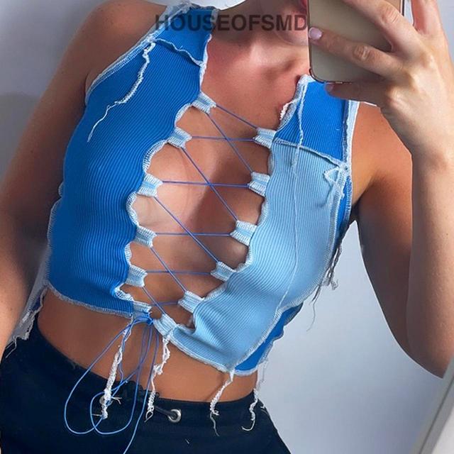 Women's Crop top - Blue - 12 on Productcaster.