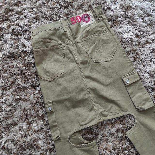 Yohji Yamamoto Men's Trousers - Khaki - 32" on Productcaster.