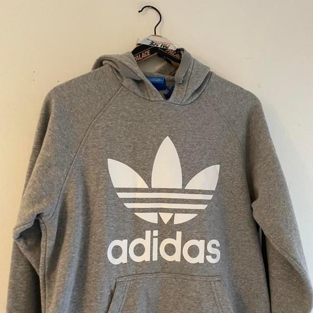 Adidas Men's Hoodie - Grey - M on Productcaster.