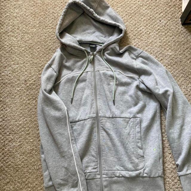 Hugo Boss Men's Hoodie - Grey - M on Productcaster.