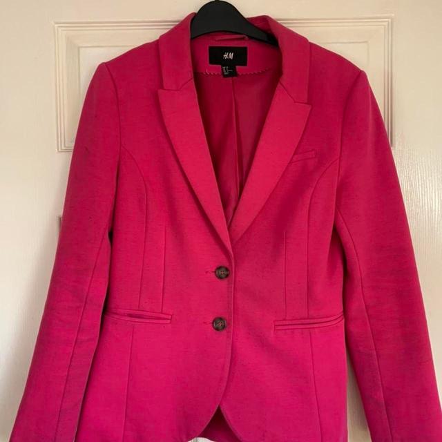 H&M Women's Blazer Jacket - Pink - UK 10 on Productcaster.