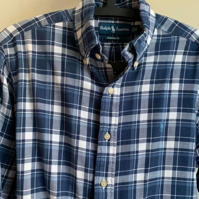 Ralph Lauren Men's Shirt - Blue/White - S on Productcaster.