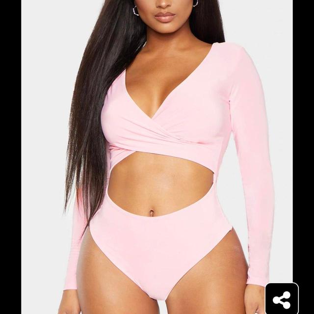 PrettyLittleThing Women's Bodysuit - Pink - 12 on Productcaster.