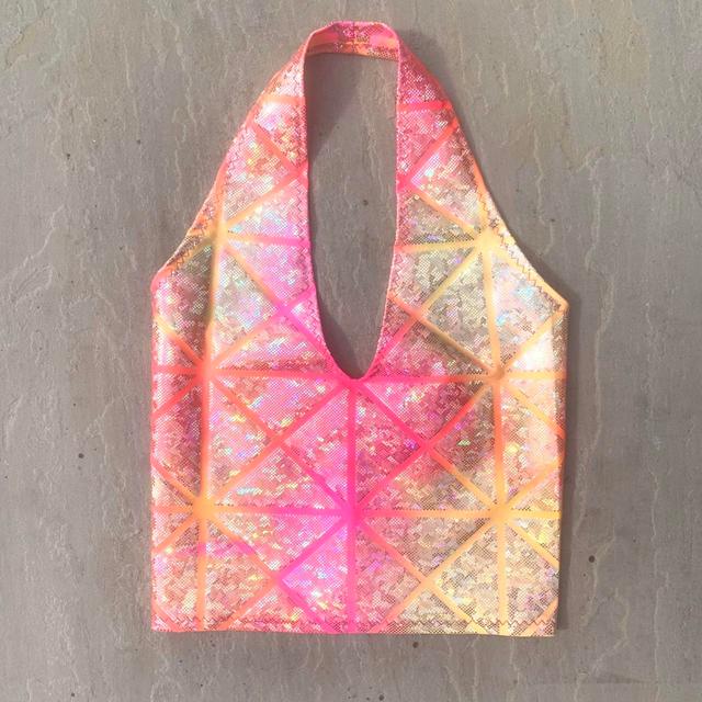 Custom Women's Crop top - Orange/Pink - S on Productcaster.