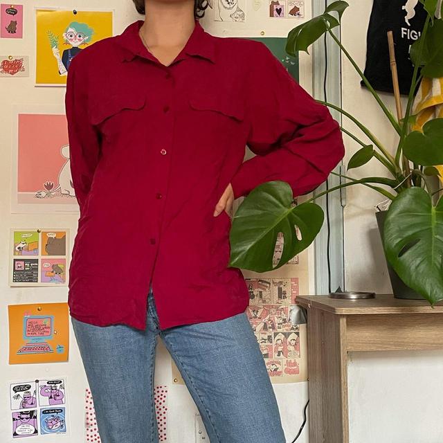 Vintage Women's Shirt - Burgundy - M on Productcaster.