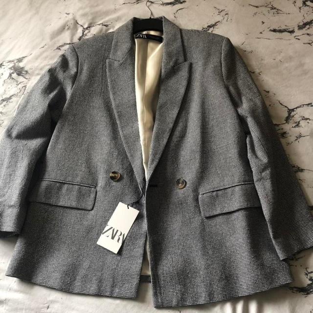 Zara Women's Blazer Jacket - Grey - M on Productcaster.