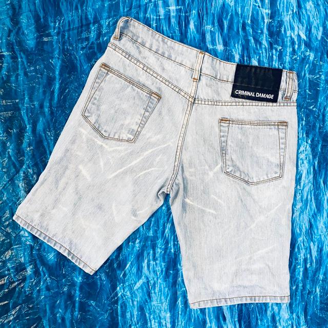 Criminal Damage Men's Shorts - Blue - 32" on Productcaster.