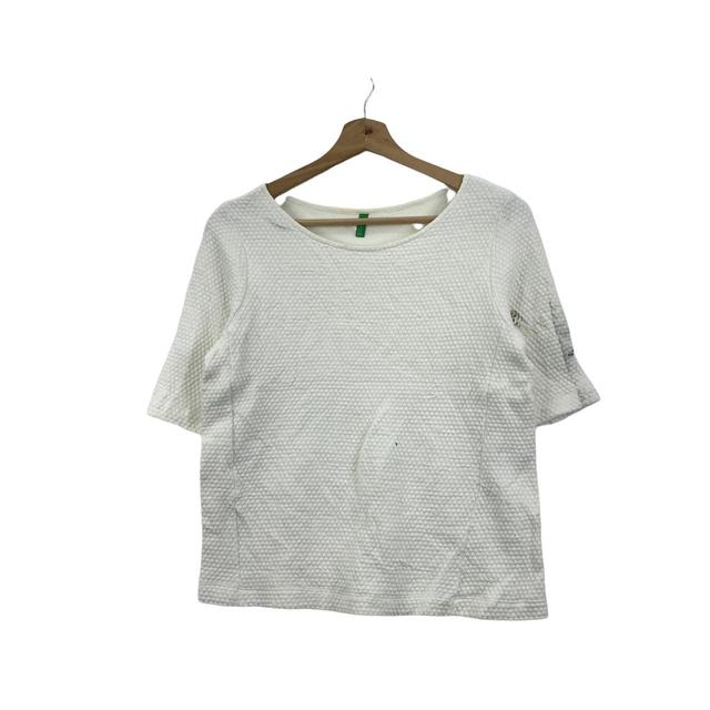 United Colors of Benetton Women's Sweatshirt - White - S on Productcaster.