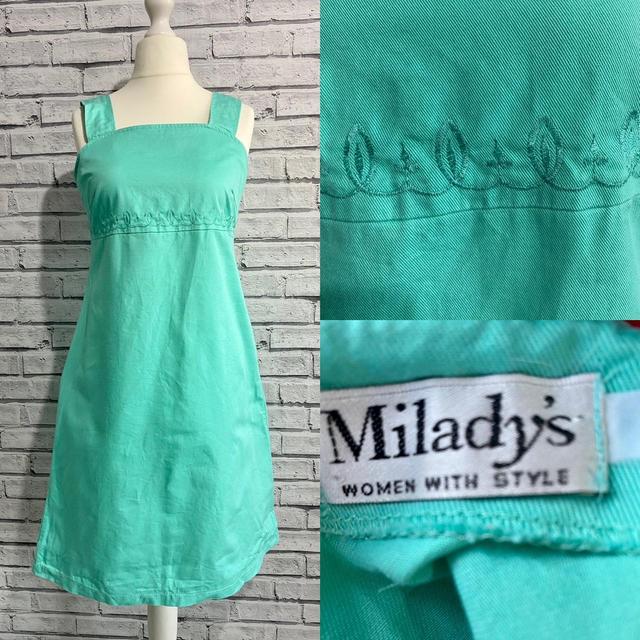 Vintage Women's A-line Dress - Green - M on Productcaster.