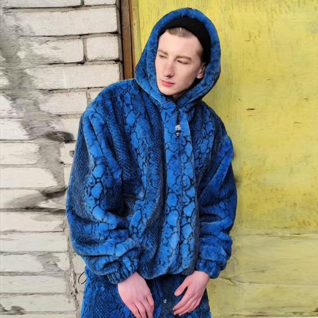 Handmade Men's Bomber Jacket - Blue - S on Productcaster.