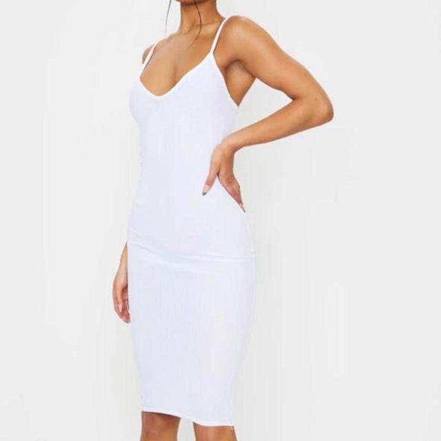 PrettyLittleThing Women's Bodycon Dress - White - 4 on Productcaster.