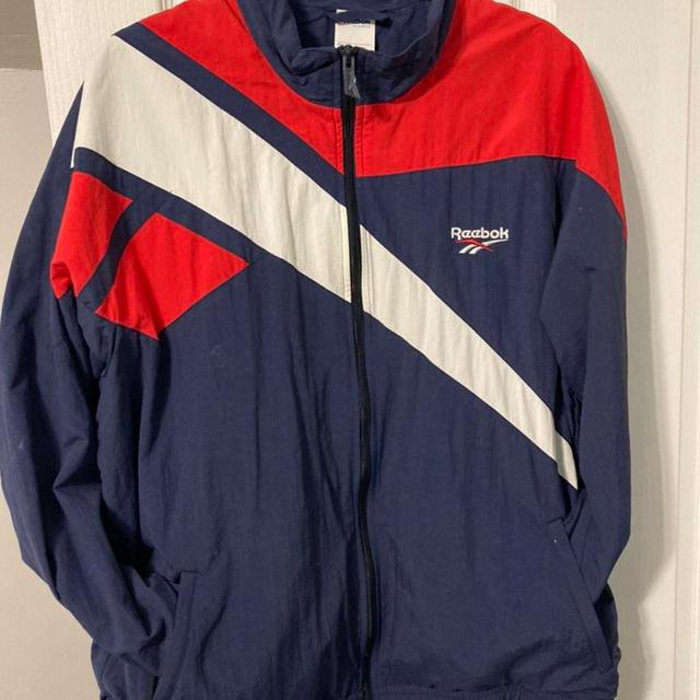 Reebok Men's Windbreaker Jacket - Navy - XL on Productcaster.