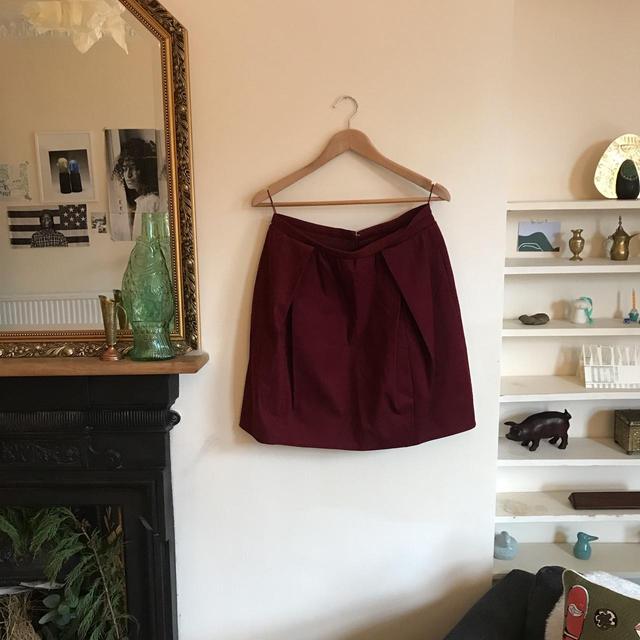 Carven Women's Skirt - Burgundy - UK 10 on Productcaster.