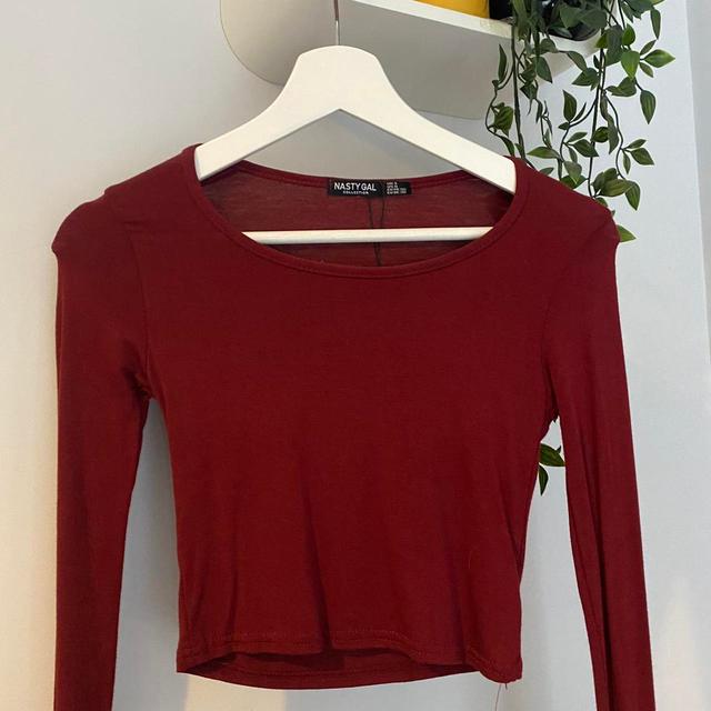 Nasty Gal Women's Crop top - Burgundy/Red - XS on Productcaster.