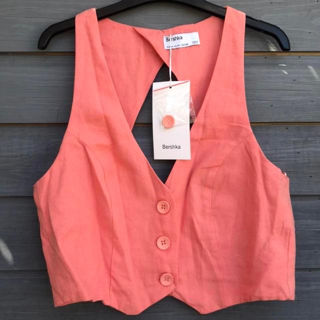 Bershka Women's Waistcoat - Pink - XS on Productcaster.