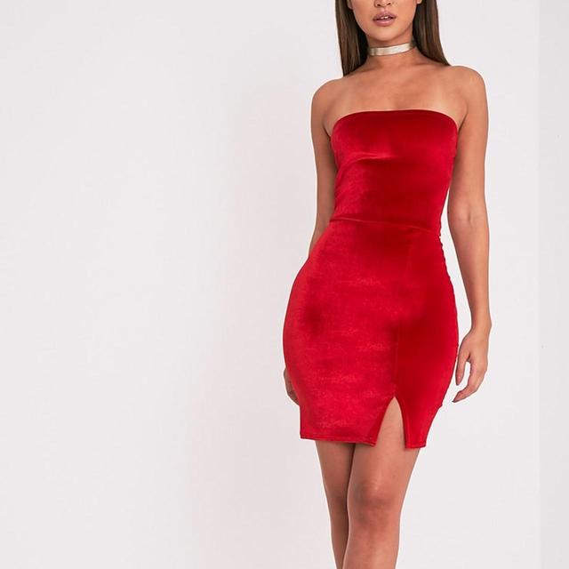 PrettyLittleThing Women's Bodycon Dress - Red - 8 on Productcaster.