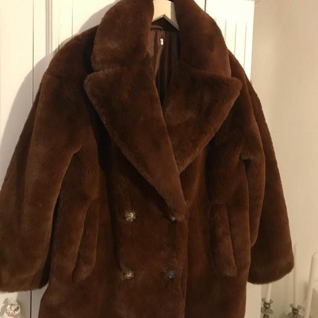 Topshop Women's Faux fur Coat - Brown - S on Productcaster.