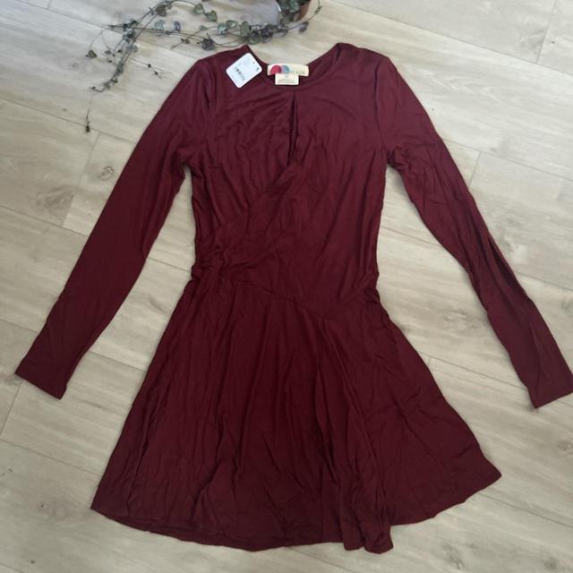 Free People Women's Dress - Burgundy - S on Productcaster.