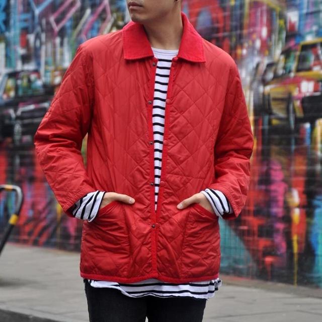 Vintage Men's Blazer Jacket - Red - S on Productcaster.