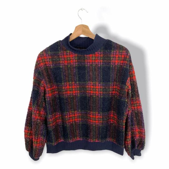 Anthropologie Women's Jumper - Red/Navy - XS on Productcaster.