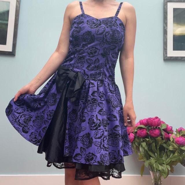 Vintage Women's A-line Dress - Purple - 8 on Productcaster.