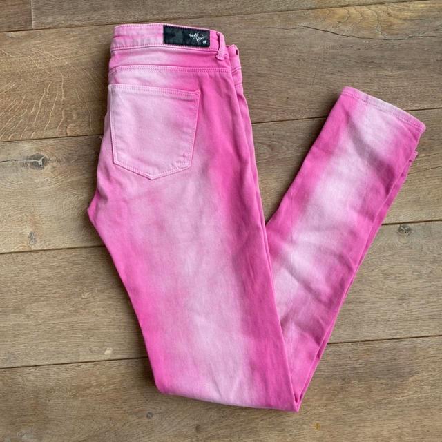 Women's Slim Bleached Jeans - Pink - UK 8 on Productcaster.