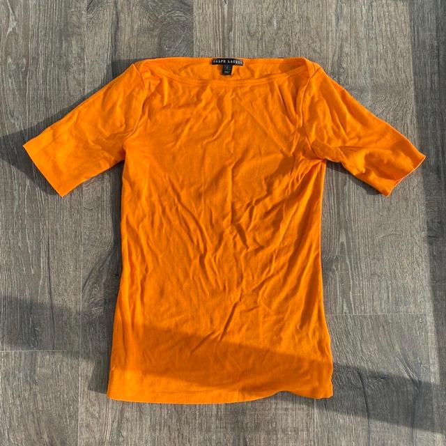 Ralph Lauren Women's T-shirt - Orange - S on Productcaster.