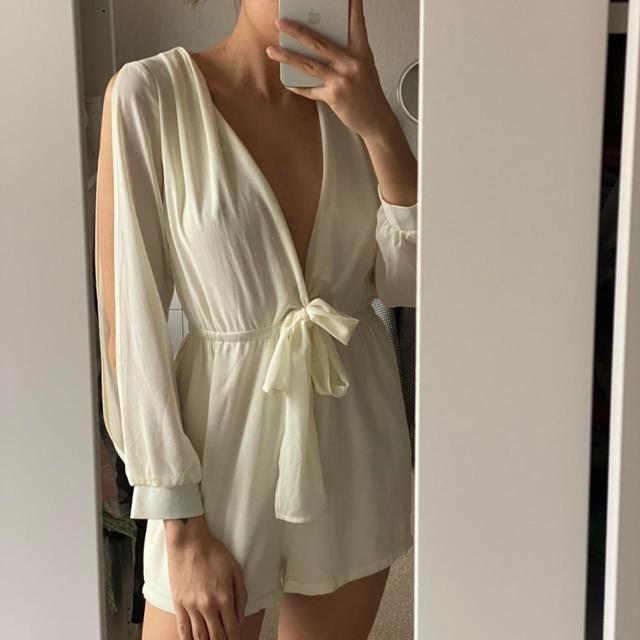 Preloved Women's Playsuit - Cream - XS on Productcaster.