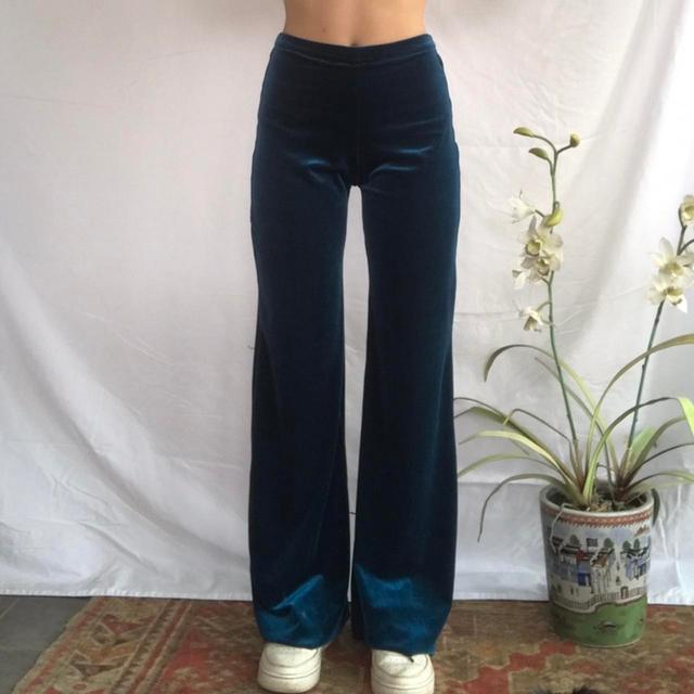 Handmade Women's High waisted Trousers - Blue - S on Productcaster.