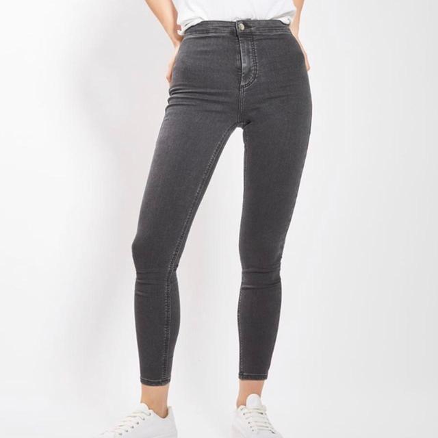 Topshop Women's High waisted Faded Jeans - Black - UK 6 on Productcaster.