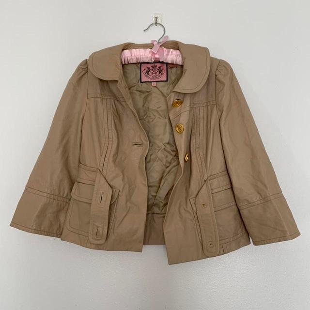 Juicy Couture Women's Faux leather Jacket - Tan - S on Productcaster.