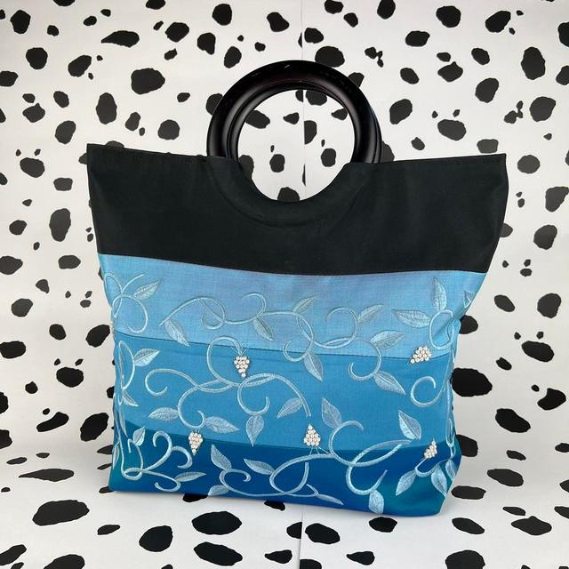 Reclaimed Vintage Women's Clutch bags - Blue/Black on Productcaster.