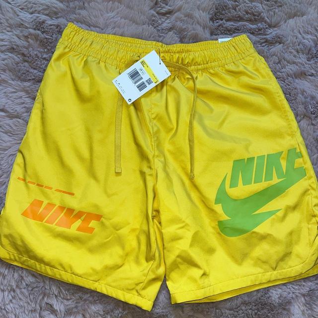 Nike Men's Shorts - Yellow/Orange - S on Productcaster.