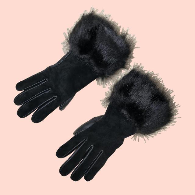 Vintage Women's Gloves - Black on Productcaster.