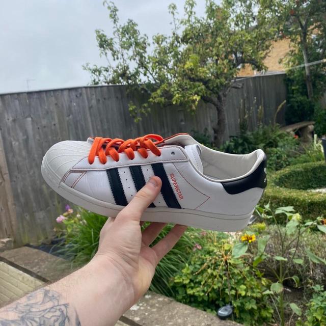 Adidas Men's Trainers - Orange/White - UK 8.5 on Productcaster.