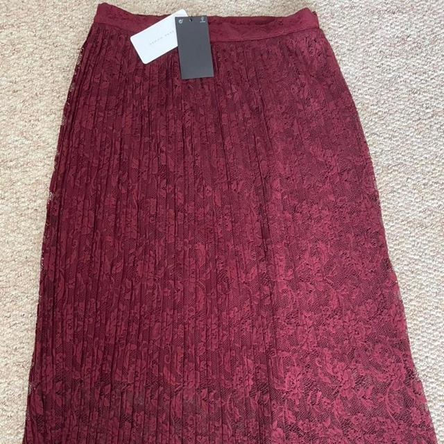 Zara Women's Midi Skirt - Burgundy - L on Productcaster.