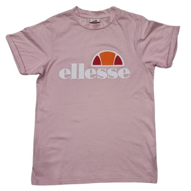 Ellesse Women's T-shirt - White/Pink - 8 on Productcaster.