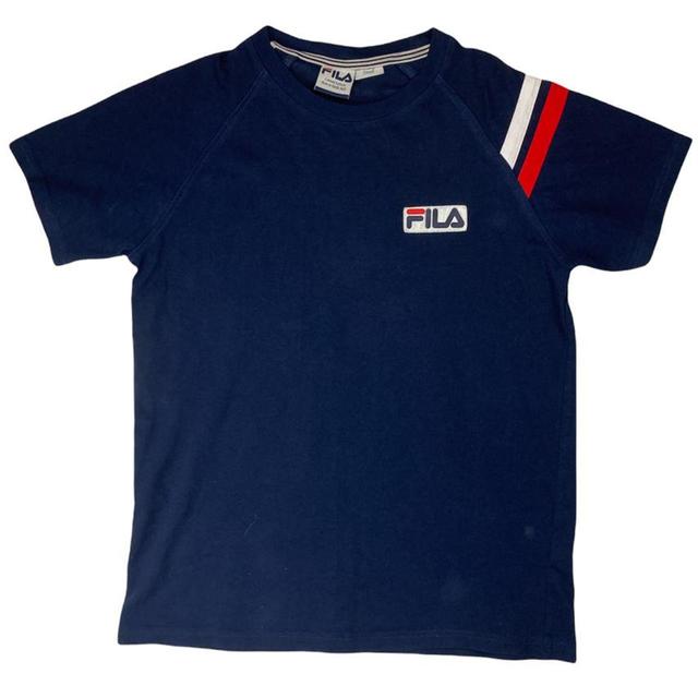 Fila Men's T-shirt - Navy - S on Productcaster.