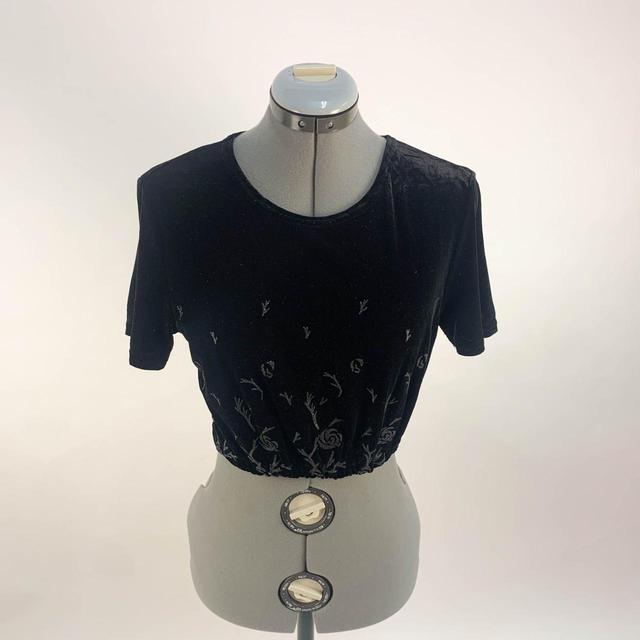 Vintage Women's Crop top - Black - M on Productcaster.