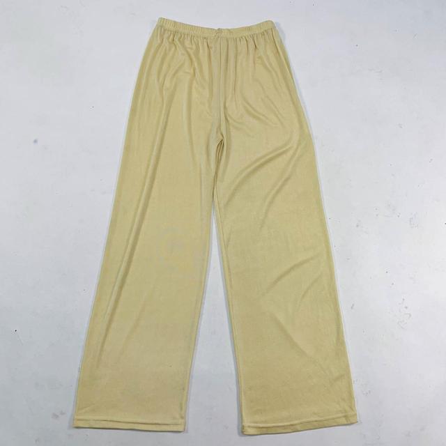 Vintage Women's High waisted Trousers - Yellow - UK 8 on Productcaster.