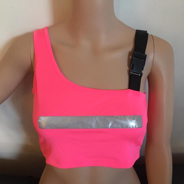 Women's Crop top - Pink/Black - S on Productcaster.