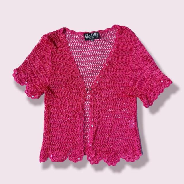 Preloved Women's Cardigan - Pink - S on Productcaster.