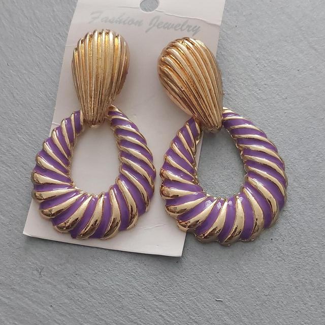 Women's Earrings - Purple on Productcaster.