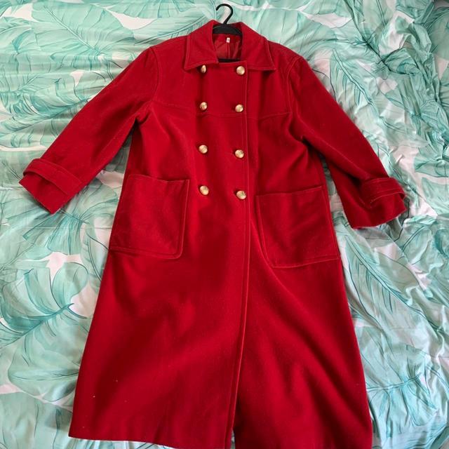 Vintage Women's Dress - Gold/Red - 12 on Productcaster.