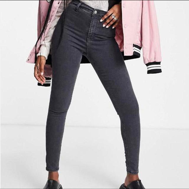 Topshop Women's Jeans - Black/Grey - UK 8 on Productcaster.